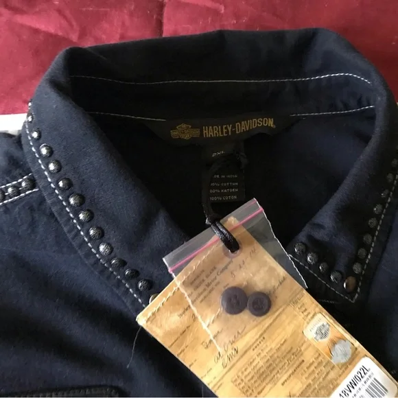 Long Sleeve Button Down Harley Women’s shirt - Picture 6 of 7